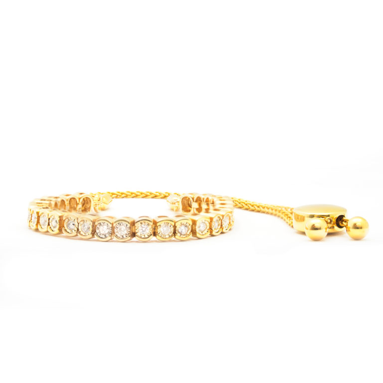 10KT Yellow Gold Diamond Bracelet Chain