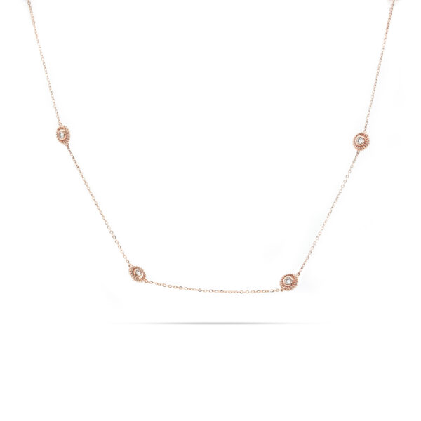 14KT Rose Gold 0.38ct Diamond Necklace