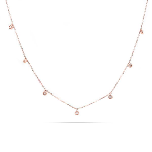 14KT Rose Gold 0.15ct Diamond Necklace