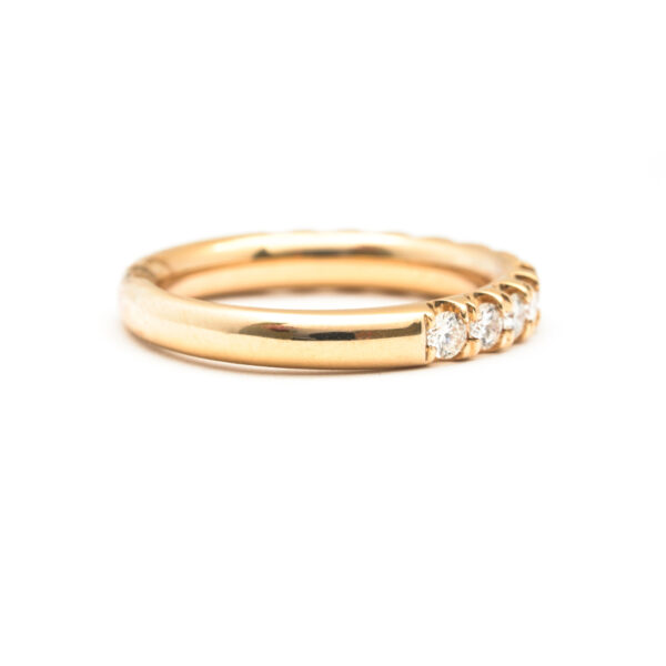 14KT Yellow Gold 0.76ct S2 Diamonds 1/2 Eternity Ring