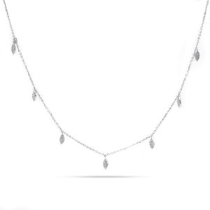 14KT White Gold 0.32ct Diamond Necklace