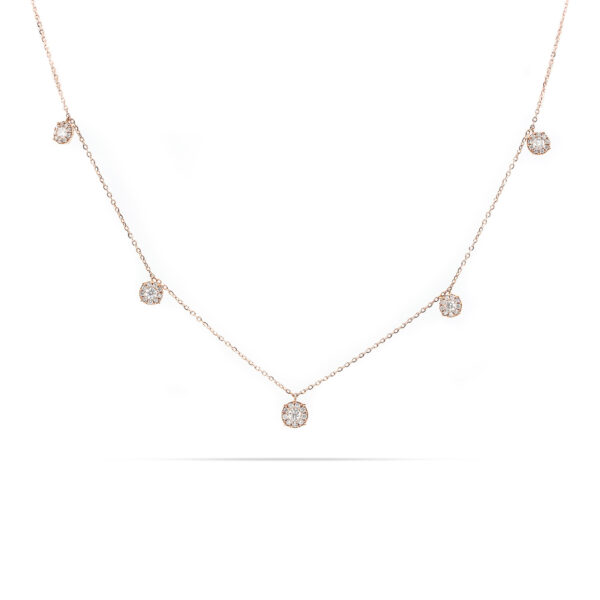 18KT Rose Gold 0.54ct Diamond Necklace