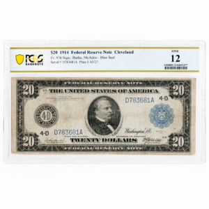 $20 1914 Federal Reserve Grover Cleveland Note