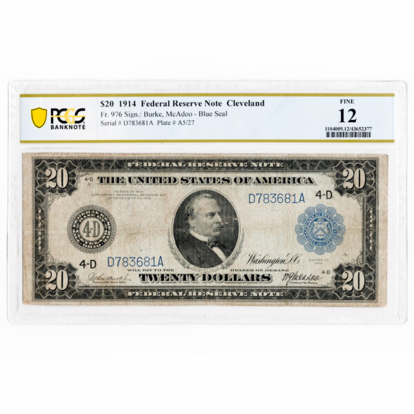 $20 1914 Federal Reserve Grover Cleveland Note