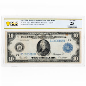$10 1914 Federal Reserve Andrew Jackson Note
