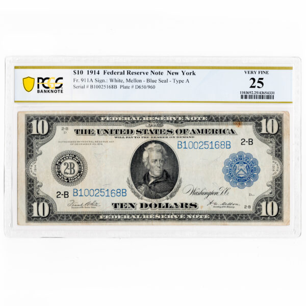 $10 1914 Federal Reserve Andrew Jackson Note