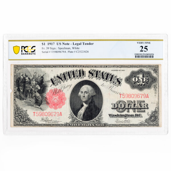 $1 1917 US Note - Legal Tender - VERY FINE