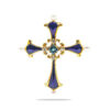 Blue and Pearl Cross Pendant