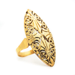 14KT Yellow Gold Shield Ring