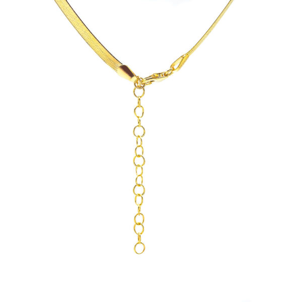 10KT Yellow Gold Herringbone Chain 4.51 grams 16-18 in - back